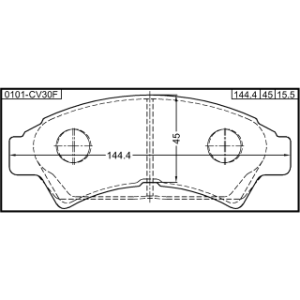 Kit de plaquettes de frein avant FEBEST 0101-CV30F pour TOYOTA CAMRY FEBEST