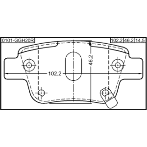Kit de plaquettes de frein arrière FEBEST 0101-GGH20R pour TOYOTA 04466-05010 FEBEST