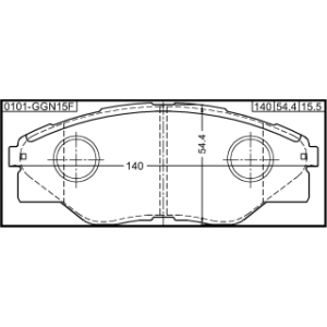 Kit de plaquettes de frein avant FEBEST 0101-GGN15F pour TOYOTA HILUX FEBEST