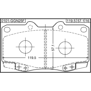 Kit de plaquettes de frein avant FEBEST 0101-GGN25F pour TOYOTA 04465-04030 FEBEST