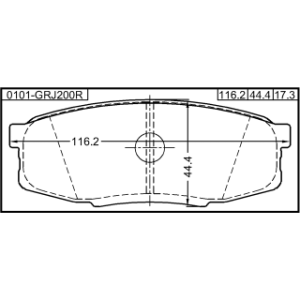 Kit de plaquettes de frein arrière FEBEST 0101-GRJ200R pour TOYOTA 04466-0C010 FEBEST