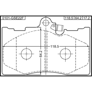 Kit de plaquettes de frein avant FEBEST 0101-GSE22F pour LEXUS, TOYOTA 04465-22340 FEBEST