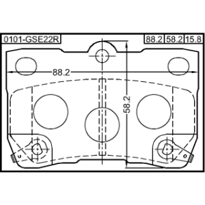 Kit de plaquettes de frein arrière FEBEST 0101-GSE22R pour LEXUS, TOYOTA 04466-22190 FEBEST