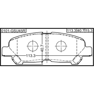 Kit de plaquettes de frein arrière FEBEST 0101-GSU45R pour TOYOTA HIGHLANDER FEBEST