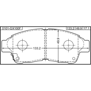 Kit de plaquettes de frein avant FEBEST 0101-GX100F pour TOYOTA 04465-33021 FEBEST