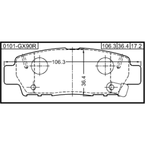 Kit de plaquettes de frein arrière FEBEST 0101-GX90R pour TOYOTA 04466-07010 FEBEST