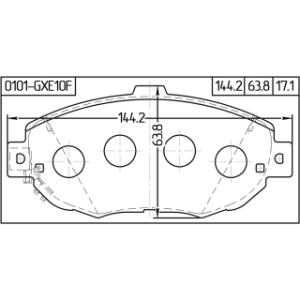 Kit de plaquettes de frein avant FEBEST 0101-GXE10F pour TOYOTA, LEXUS 04465-14080 FEBEST