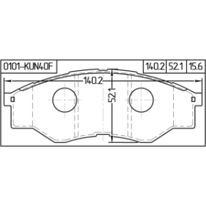 Kit de plaquettes de frein avant FEBEST 0101-KUN40F pour TOYOTA HILUX FEBEST