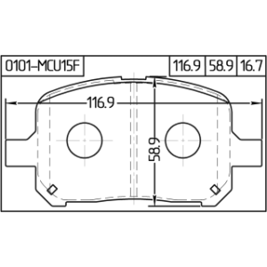 Kit de plaquettes de frein avant FEBEST 0101-MCU15F pour TOYOTA, LEXUS 04465-33180 FEBEST