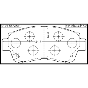 Kit de plaquettes de frein avant FEBEST 0101-MCV20F pour TOYOTA, LEXUS 04491-2B030 FEBEST
