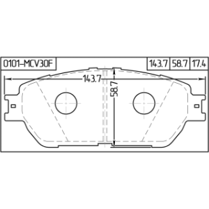 Kit de plaquettes de frein avant FEBEST 0101-MCV30F pour TOYOTA, LEXUS 04465-04080 FEBEST