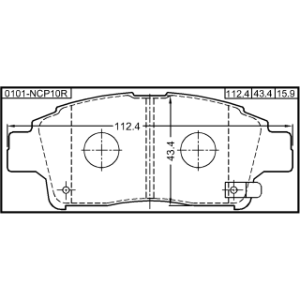 Kit de plaquettes de frein avant FEBEST 0101-NCP10R pour TOYOTA 04465-52031 FEBEST