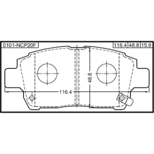 Kit de plaquettes de frein avant FEBEST 0101-NCP20F pour TOYOTA 04465-0D020 FEBEST
