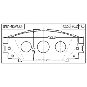 Kit de plaquettes de frein avant FEBEST 0101-NSP130F pour TOYOTA, LEXUS 04465-0W140 FEBEST