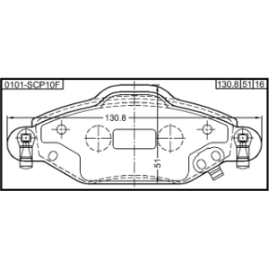 Kit de plaquettes de frein avant FEBEST 0101-SCP10F pour TOYOTA YARIS/VITZ FEBEST