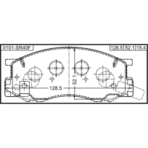 Kit de plaquettes de frein avant FEBEST 0101-SR40F pour TOYOTA 04465-28340 FEBEST