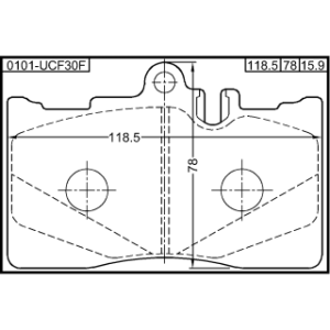Kit de plaquettes de frein avant FEBEST 0101-UCF30F pour LEXUS, TOYOTA CELSIOR, LS FEBEST
