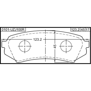 Kit de plaquettes de frein arrière FEBEST 0101-UZJ100R pour TOYOTA LAND,LX FEBEST