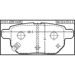 Kit de plaquettes de frein arrière FEBEST 0101-ZZE150R pour TOYOTA, SCION 04466-02210 FEBEST