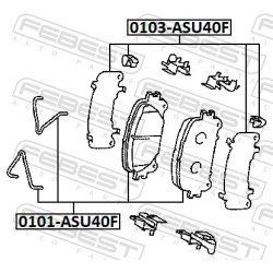 Jeu de plaquettes de frein FEBEST 0103-ASU40F pour LEXUS, TOYOTA OE 04945-48150 FEBEST