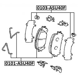 Jeu de plaquettes de frein FEBEST 0103-ASU40F pour LEXUS, TOYOTA OE 04945-48150 FEBEST
