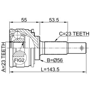 Joint homocinétique extérieur FEBEST 0110-003 pour TOYOTA STARLET, SERA FEBEST