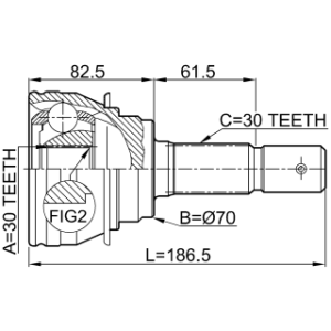 Joint homocinétique extérieur FEBEST 0110-067 pour TOYOTA, LEXUS 43430-60060 FEBEST