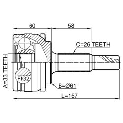 Kit de joint homocinétique FEBEST 0110-AXVA70 pour TOYOTA AVALON, CAMRY FEBEST