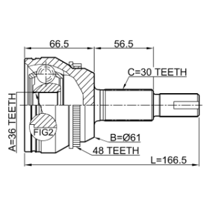 Joint homocinétique extérieur FEBEST 0110-GSX30A48 pour TOYOTA AVALON FEBEST