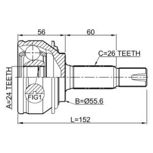 Joint homocinétique extérieur FEBEST 0110-NSP90 pour TOYOTA YARIS/VITZ FEBEST