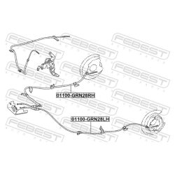 Câble de frein à main FEBEST 01100-GRN28LH pour LEXUS, TOYOTA GX, 4 FEBEST