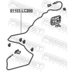 Tirette de câble de trappe de remplissage de carburant FEBEST 01103-LC200 pour LEXUS et plus encore... FEBEST