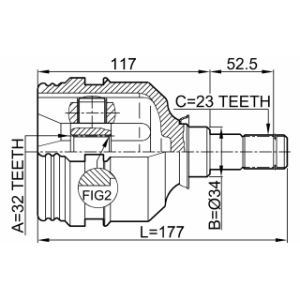 Joint homocinétique intérieur FEBEST 0111-190UKP pour TOYOTA CARINA, CORONA FEBEST