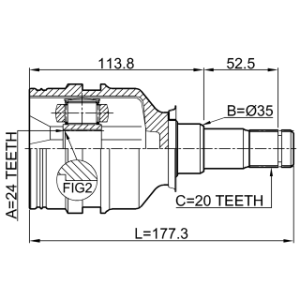 Joint homocinétique intérieur gauche FEBEST 0111-220LH pour TOYOTA AVENSIS FEBEST