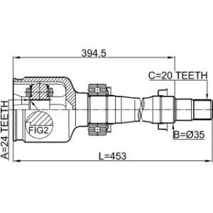 Joint homocinétique intérieur droit FEBEST 0111-220RH pour TOYOTA AVENSIS FEBEST