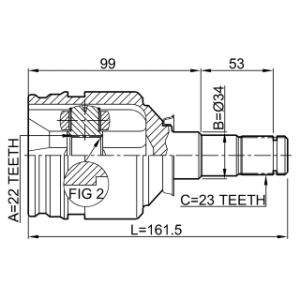 Joint homocinétique intérieur FEBEST 0111-2NZFE pour TOYOTA 43403-16020 FEBEST