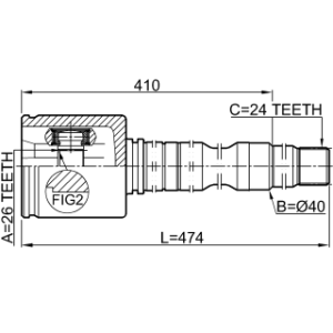 Joint homocinétique intérieur droit FEBEST 0111-ACV40RH pour TOYOTA CAMRY FEBEST
