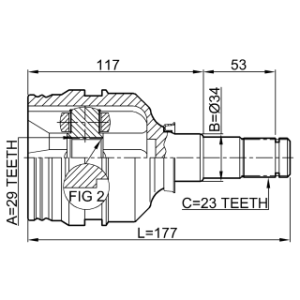 Joint homocinétique intérieur FEBEST 0111-AE100 pour TOYOTA COROLLA, SPRINTER FEBEST