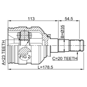 Joint homocinétique intérieur gauche FEBEST 0111-ST220LH pour TOYOTA AVENSIS FEBEST