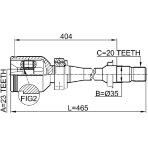 Joint homocinétique intérieur droit FEBEST 0111-ST220RH pour TOYOTA AVENSIS FEBEST