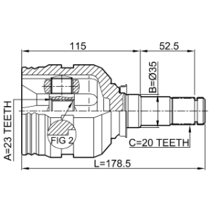 Joint homocinétique intérieur gauche FEBEST 0111-SXM10LH pour TOYOTA 4303002040 FEBEST