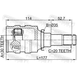 Kit de joint homocinétique FEBEST 0111-ZRE142 pour TOYOTA ALTIS, COROLLA, MATRIX FEBEST