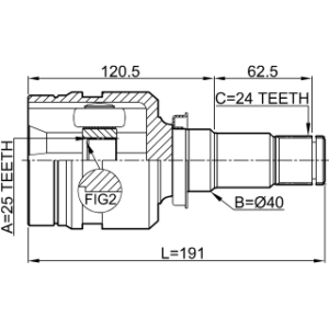 Joint homocinétique intérieur droit FEBEST 0111-ZVW30RH pour TOYOTA 43040-47010 FEBEST