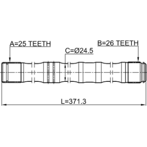 Demi-arbre de transmission gauche FEBEST 0112-AZT251LH pour TOYOTA AVENSIS FEBEST