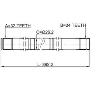 Demi-arbre de transmission droit FEBEST 0112-CDT220RH pour TOYOTA AVENSIS FEBEST