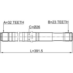 Demi-arbre de transmission droit FEBEST 0112-CT220RH pour TOYOTA AVENSIS FEBEST