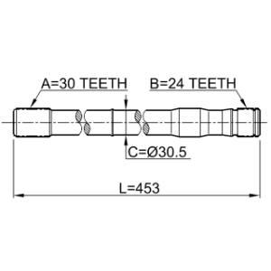Demi-arbre de transmission droit FEBEST 0112-LC80RH pour TOYOTA, LEXUS, LAND, LX FEBEST