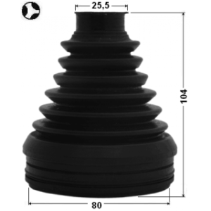 Kit de soufflet de joint homocinétique intérieur FEBEST 0115-ZVW30T pour TOYOTA, LEXUS 04437-12310 FEBEST