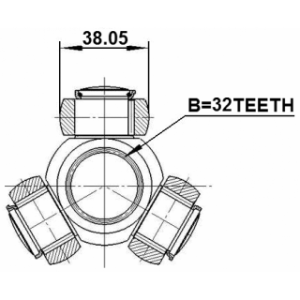 Joint tripode FEBEST 0116-CDT220 pour TOYOTA AVENSIS FEBEST