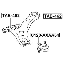 Rotule FEBEST 0120-AXAA54 pour TOYOTA RAV4, OE 43330-09A80 FEBEST